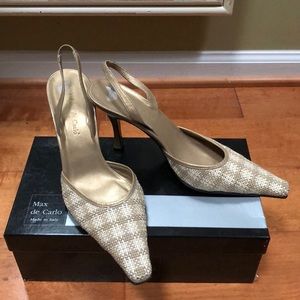 Max de Carlo sling back heels